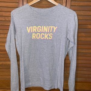 Virginity rocks long sleeve tee shirt
